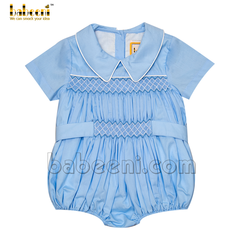 Lovely boy bubble with big geometric pattern on bodice - BC 854